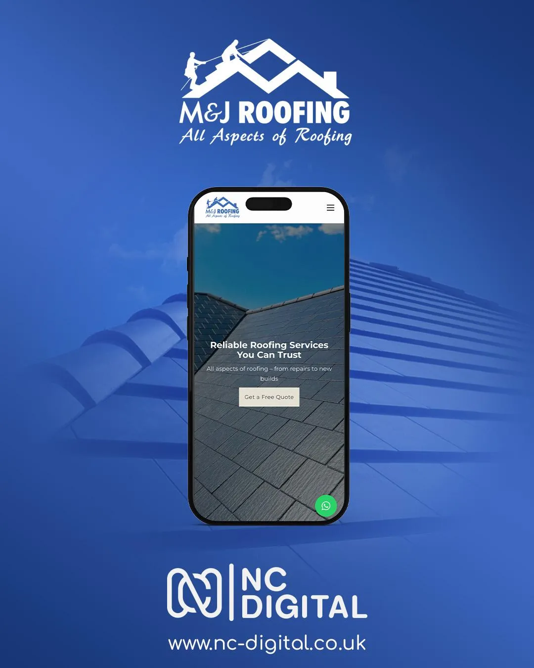 M&J Roofing website